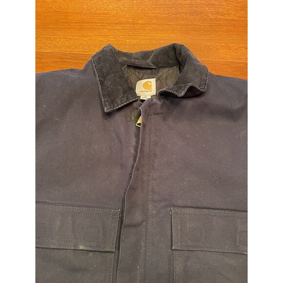 Large Tall Carhartt Arctic C003 Quilt Lined Blue Duck Jacket Chore Zipper Heavy - Picture 2 of 13